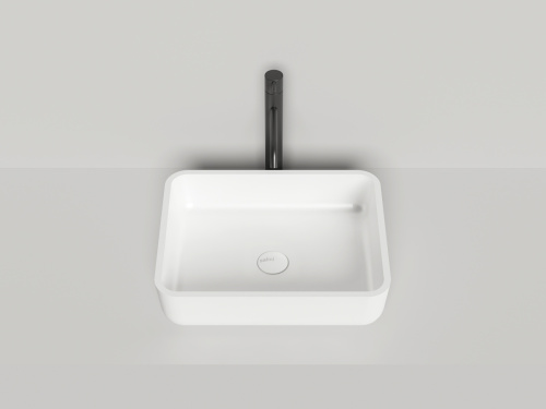 Раковина из искусственного камня S-Stone Salini GLORIA 1102209M 50х40 накладная цвет белый без отверстий под смеситель - фото 3